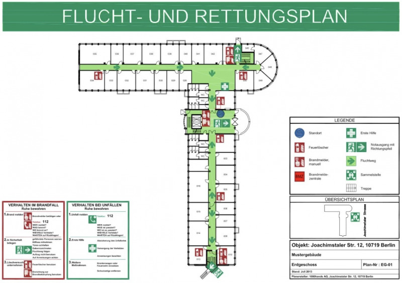 Flucht- und Rettungspläne