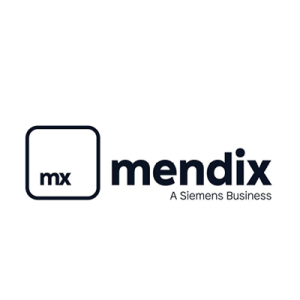 mendix Logo in schwarz zur Darstellung der Kooperation des Unternehmens mit der 1000hands AG.